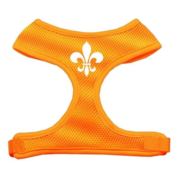 Unconditional Love Fleur de Lis Design Soft Mesh Harnesses Orange Large UN852437